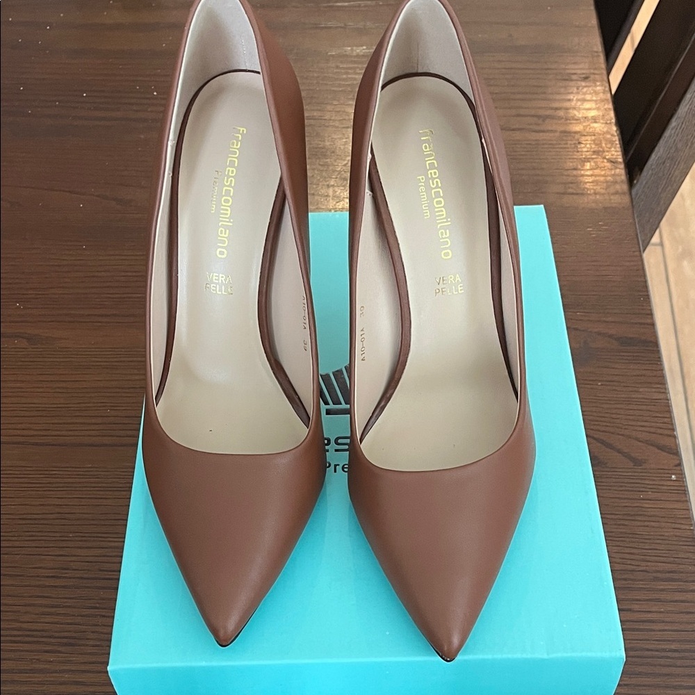 Brown Leather Heels